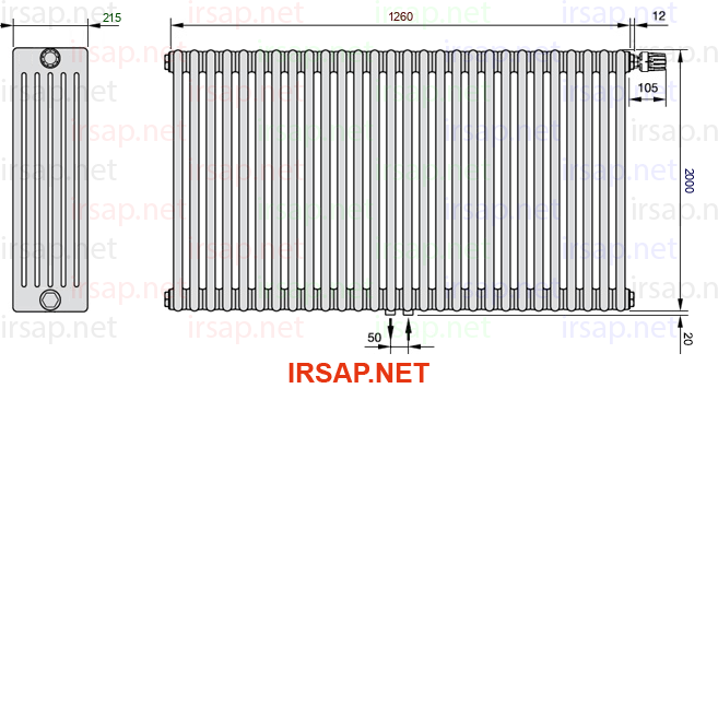 Радиатор IRSAP Tesi 62000/28 T52 CL 01